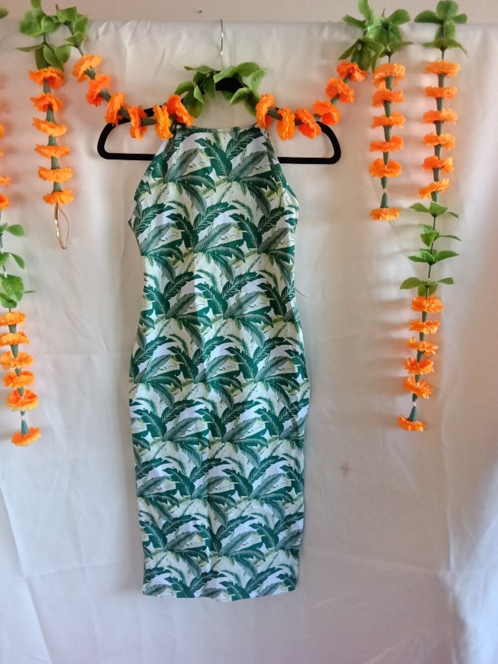 Manners London Nata Dress in Green Banana Leaf - M/L